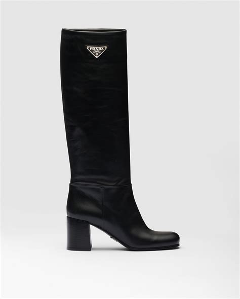 prada black boots buckle|prada snakeskin boots.